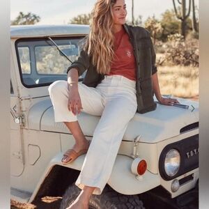 Marine Layer Cream Wide Leg Pants
